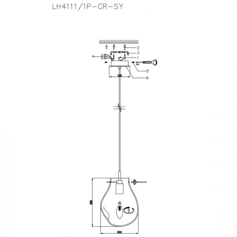 Подвесной светильник Lumien Hall Nertus LH4111/1P-CR-SY
