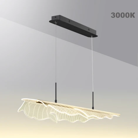 Подвесной светильник Novotech Foglio 359323 черный диммируемый, с ПДУ IP20 LED 36W 220V (на проводе)