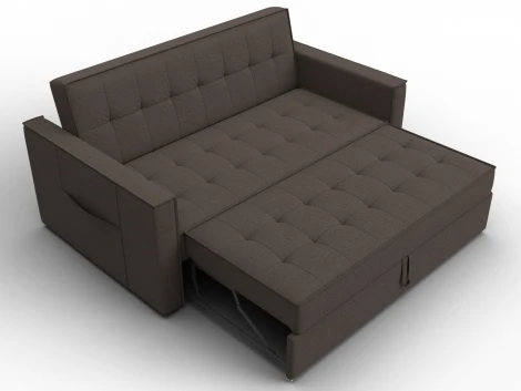 Диван прямой Лига-104 (140) (ЛДСП,Брус,Фанера,Рогожка/Коричневый) Лига Диванов 134859