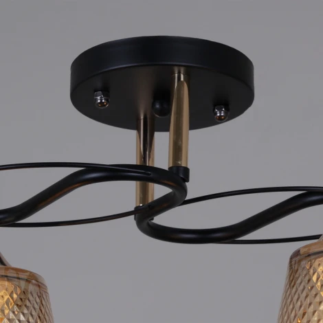 Потолочная люстра на штанге Reluce 06087-0.3-02 BK+FG (220V)