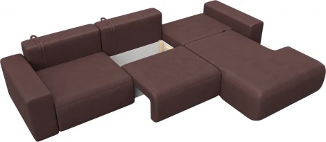 Диван угловой Лига-036 НПБ Классик Лонг правый угол Лига Диванов (Замша) арт.127799