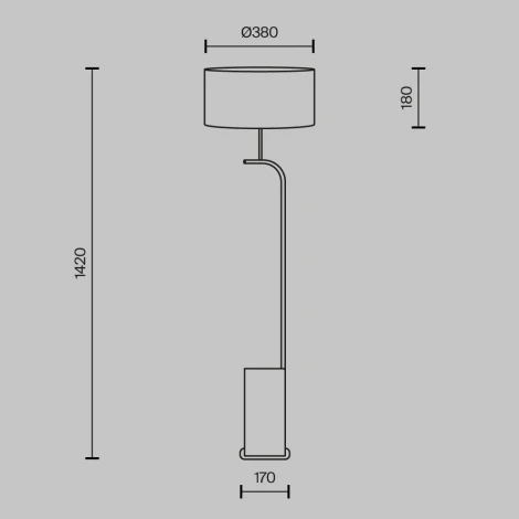 Торшер с выключателем Maytoni Glamping MOD437FL-03B