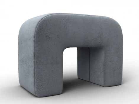 Пуф 008 (ДСП,Брус,Фанера,Велюр/Серый) Лига Диванов 132385