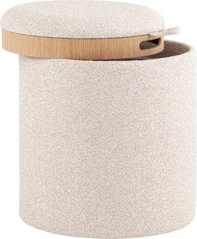 Пуф-столик с ящиком Хюгге XS букле бежевый, Stool Group