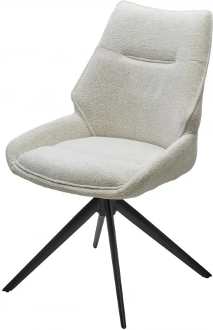 Стул OLAF 360 град. поворот. RAVEN22 Бежево-белый, ткань / Черный, ®DISAUR