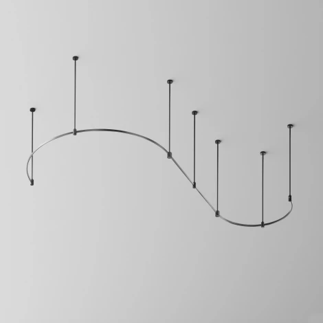 Шинопровод круглый из полукругов 1200мм Flarity черный Maytoni Busbar trunkings Flarity TRX154-2SR-D1200-B