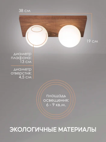 Потолочный светильник прямоугольный Мелодия Света SS1N 000036816