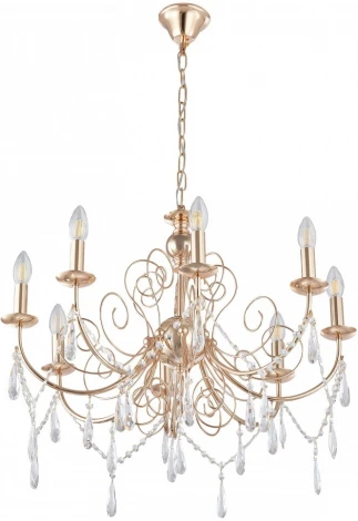 Подвесная люстра Arte Milano AM345620 345620/8 FGD (220V, подвески, на цепи, подсвечник, свеча)