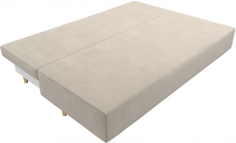 Диван прямой Лига-033 (Бежевый/Микровельвет) Лига Диванов арт.121080