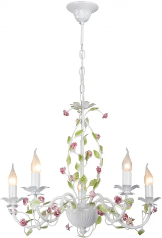 Подвесная люстра V1796-0/5 Vitaluce (220V, на цепи, свеча, цветы)