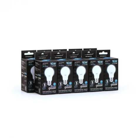 Лампочка светодиодная E27 16W 220V 4100K Gauss 102502216