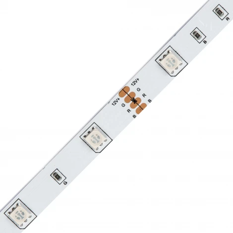 Светодиодная лента Volpe ULS-Q210 5050-30LED/m-10mm-IP20-DC12V-7,2W/m-5M-RGB катушка в герметичной упаковке