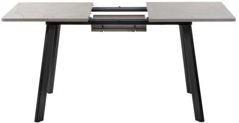 Стол Dublin раскладной 120-160х80х75 серый мрамор с чёрными ножками Bradex Home RF 0415