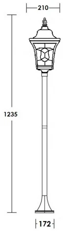 Наземный фонарь VENECIA 2L 91806L Bl Oasis Light (220V, фонарь, IP44)