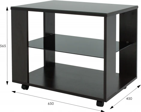 Стол журнальный BeautyStyle 5 венге/стекло черное от фабрики Mebelik