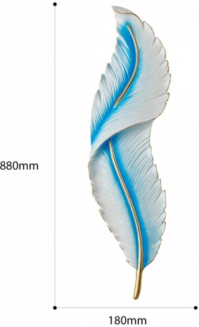 Бра светодиодное Arte Milano AM-268101 269101/D180/H880/27W/3K Bl (220V, перо)