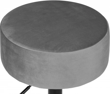 Пуф DOBRIN DANNY BLACK (серый велюр (MJ9-75)) 2050_BlackBase-LM BLACK, цвет сиденья серый (MJ9-75), основания черный
