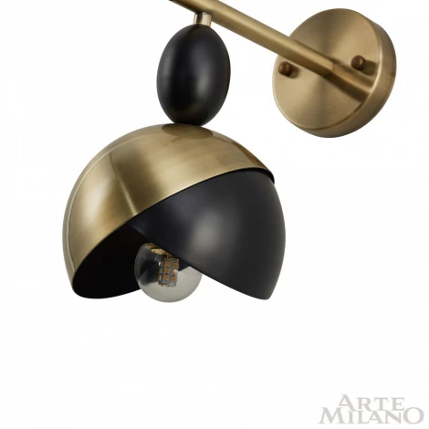Бра Arte Milano 271307/1B BK/GD (220V, шар)