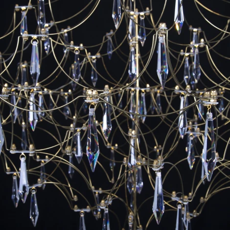 Подвесная люстра большая Loft It Mira 10259/1200 Gold Asfour (LED, 220V, на тросе)