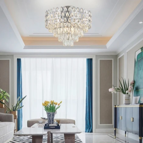 Потолочная люстра хрустальная на штанге Arte Milano Sorrento-2019 372019/8/50/550 CR (220V)