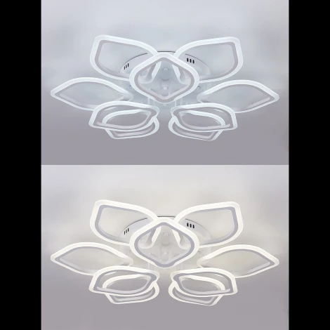 Потолочная люстра светодиодная Natali Kovaltseva Real LED LAMPS 81168 с пультом ДУ, моб. приложением 240W, белый, LED