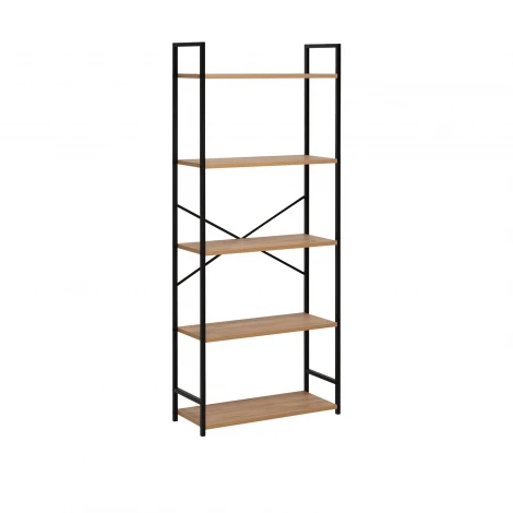 Стеллаж Leset Стилвуд 25 широкий, 5 полок 4687207095464 Металл, Черный