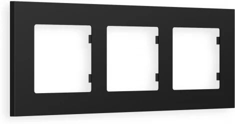 Рамка Ambrella Volt ALFA Qubi (Черный матовый) 3-ая AF250703