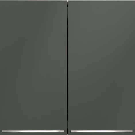 Проходной переключатель двухклавишный с подсветкой (титан) Voltum S70 VLS020406