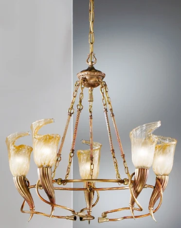 Подвесная люстра Nervilamp 515 515/5 (220V, на цепи, факел)