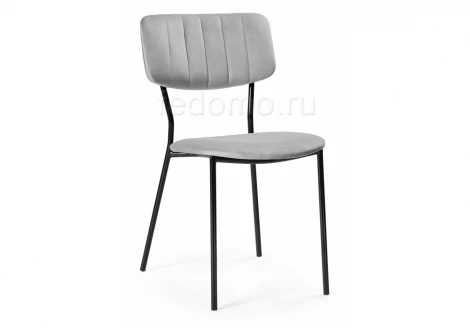 Стул Woodville на металлокаркасе Фиер серый / черный глянец 494368