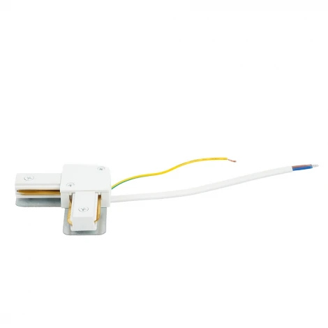 Коннектор угловой однофазный для шинопровода с проводом белый Feron LD1021C 52153