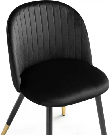 Стул Woodville на металлокаркасе Gabi black / black / gold 15381