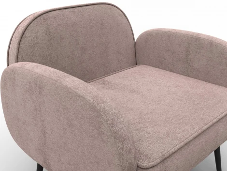 Кресло Лига-086 (Фанера/Металл/Велюр/Бежевый) Лига Диванов 132437