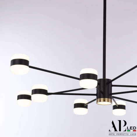Потолочная люстра на штанге светодиодные APL LED Ferrara 3307.6296-10 Black