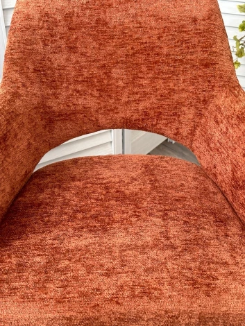 Стул M-City NURI 180 град. поворот. 3018-09 коричневый, шенилл/ черный каркас