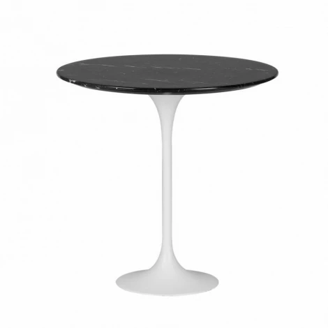 Кофейный стол Tulip Marble H52 Белый матовый Мрамор китайский черный