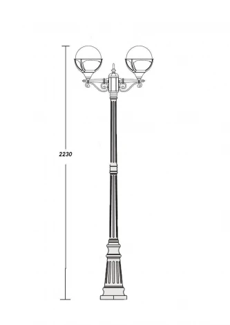 Наземный фонарь Oasis Light 88109 A Bl (220V, шар, IP44)