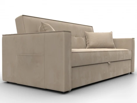 Диван прямой Лига-104 (160) (ЛДСП,Брус,Фанера,Велюр/Бежевый) Лига Диванов 134884