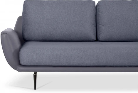 Диван Ispani угловой правый ОГОГО (арт.803479), (Ткань,Экокожа/Серый,Синий)