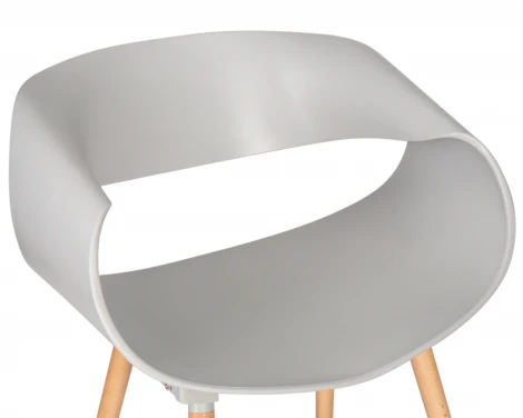 Стул обеденный DOBRIN ALIEN (ножки светлый бук, цвет светло-серый (GR-01))