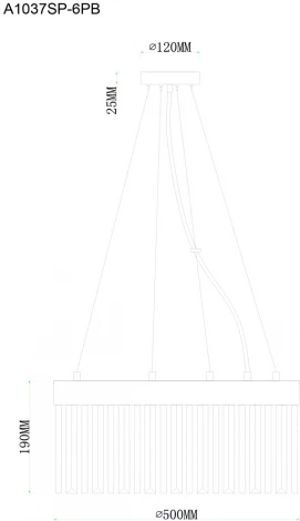 Подвесная люстра Arte Lamp Francheska A1037SP-6PB
