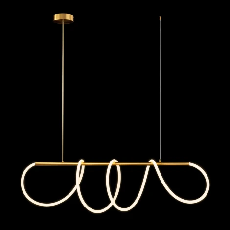 Потолочная люстра на штанге светодиодная с гибким неоном Loft It Thread 10388P/A Brass (220V)