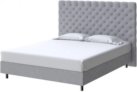 PROxSON Кровать Paris Boxspring Standart (Ткань: Рогожка Тетра Стальной) 80x200