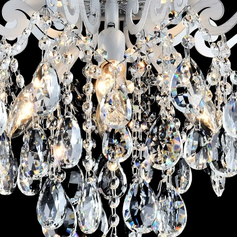 Потолочная люстра хрустальная Reluce 04033-0.3-04 WH+SILVER PN (220V)