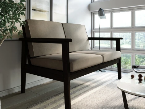 Диван Arsko прямой Лориан М венге велюр бежевый