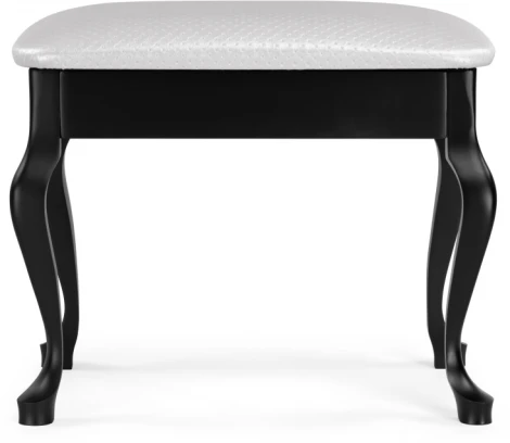 Банкетка Woodville Лусте черная / кожзам белый пунто 515166