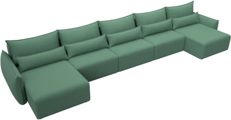 Диван п-образный Лига-051 НПБ МегаЛонг Лига Диванов (Рогожка) арт.128676