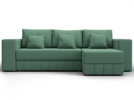 Диван угловой Лига-076 угол универсальный (ДСП/Пластик/Рогожка/Зеленый) Лига Диванов 129839