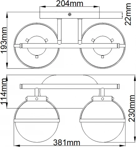 Бра Hinkley Hollis HK-HOLLIS2-O-HB-BATH (220V, шар, IP44)