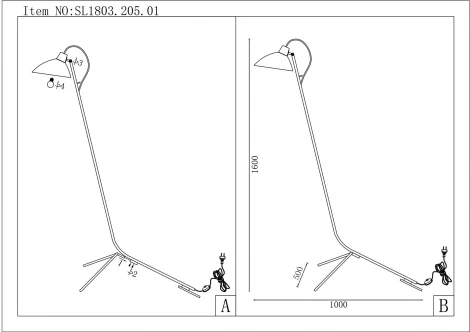 Торшер на треноге ST Luce Jarro SL1803.205.01 (220V, выключатель)